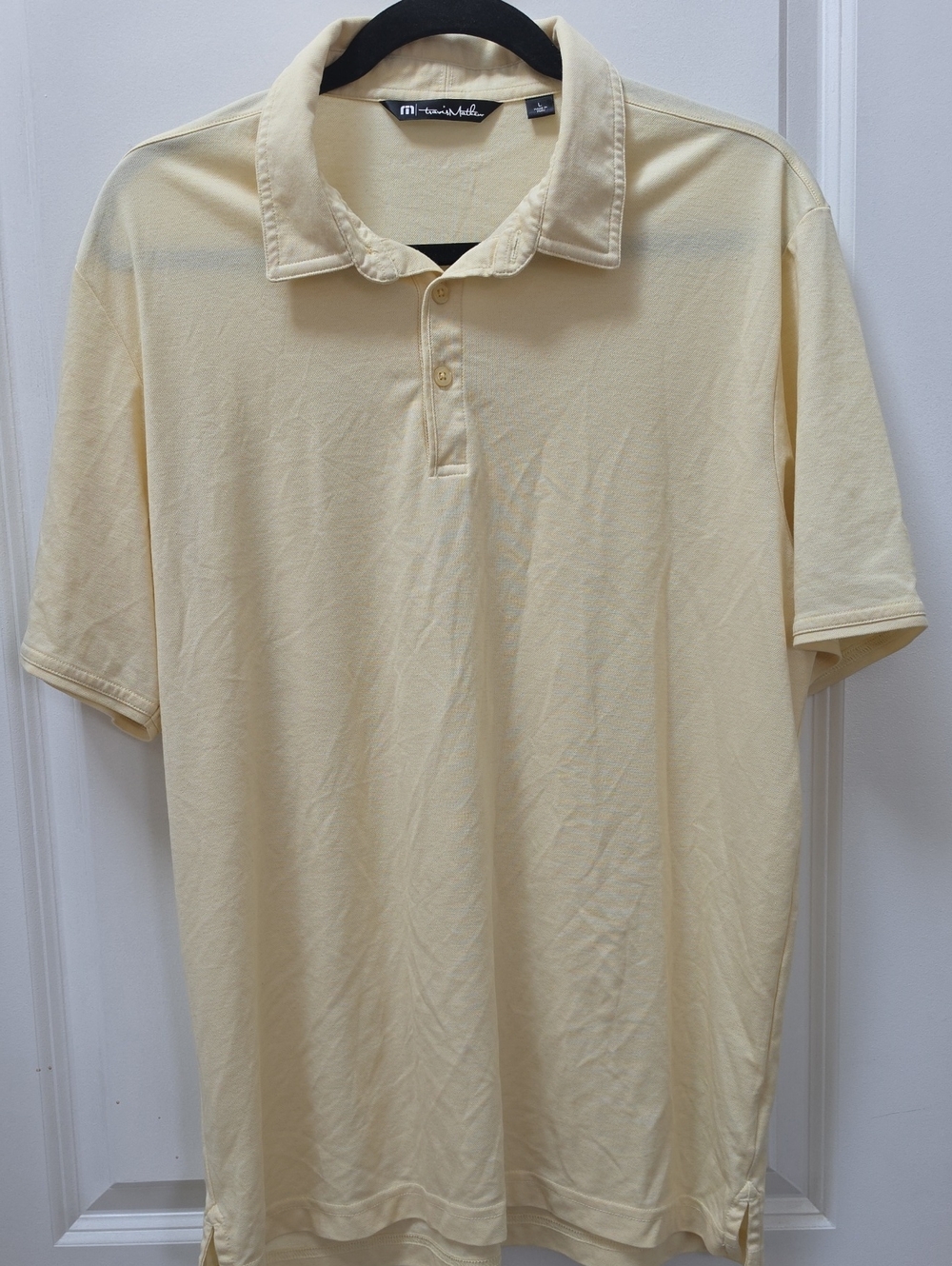 Travis Mathew Light Pale Yellow Short-Sleeve Polo